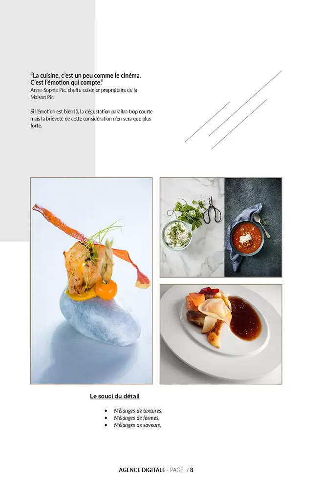 Création de livres de recettes pour restaurant