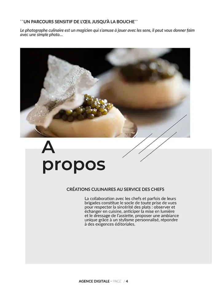 Création de livres de recettes pour restaurant